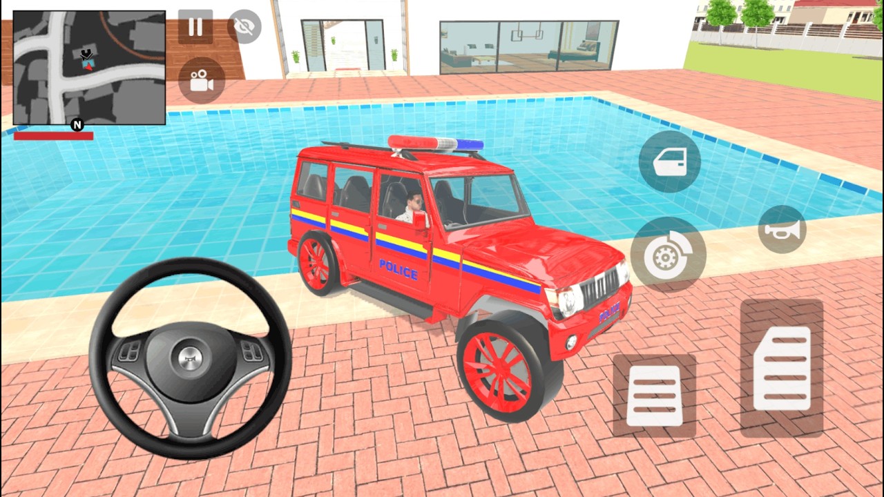 Modified Red Bolero Car Indian Theft Auto | Android Mobile Game Indian Street - Car Game