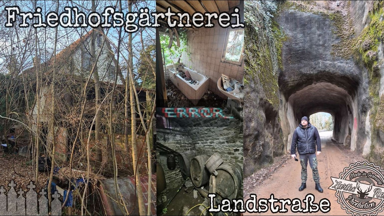 ❌️Einsturzgefährdete 🥀Friedhofsgärtnerei🏚 & ehemalige verlassene Landstraße 🚗🚕 Bergstraße #lostplace