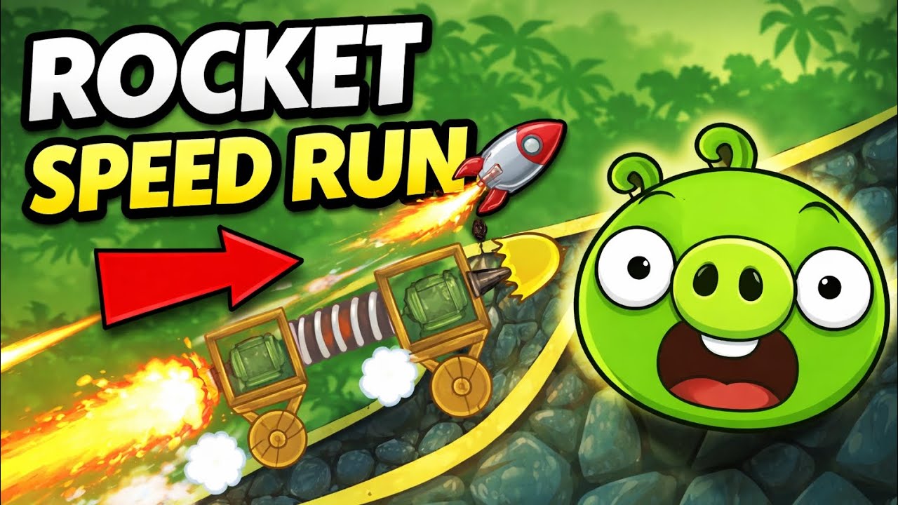 Rocket Boost Escape 🚀💨 | Crazy Speed Run | Bad Piggies