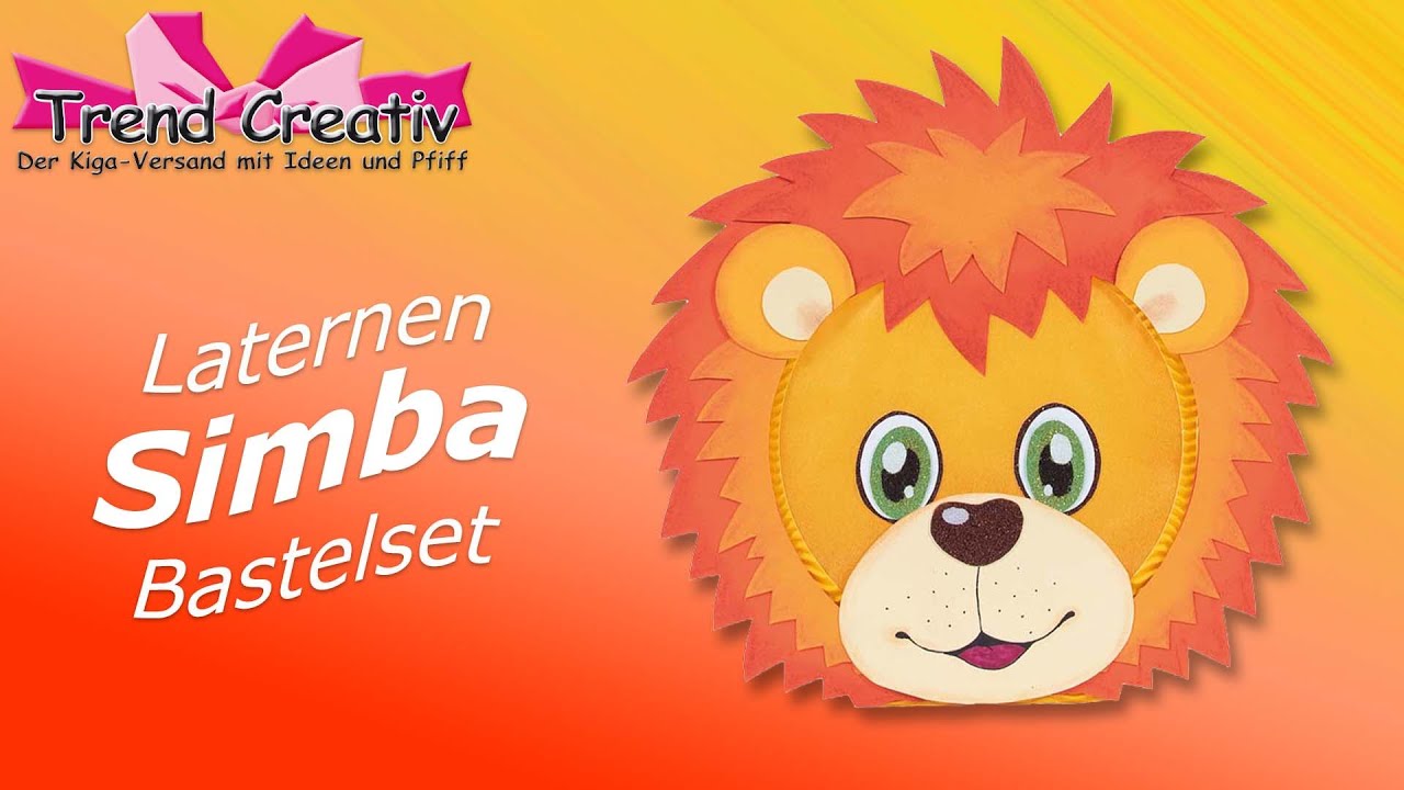 Laterne Löwe Simba / Anleitungsvideo / Basteln mit Kindern