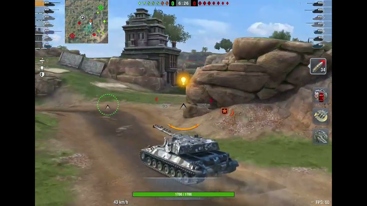 world of tanks blitz caernarvon & Type 63 Gameplay 