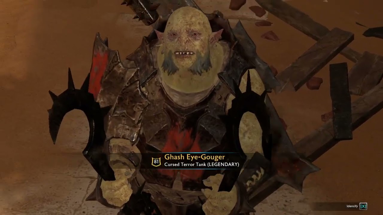 Hacked Orc in Shadow of War: Ghash Eye-Gouger: 7 Epic Traits; 7 Class Traits; 7 Immunities.