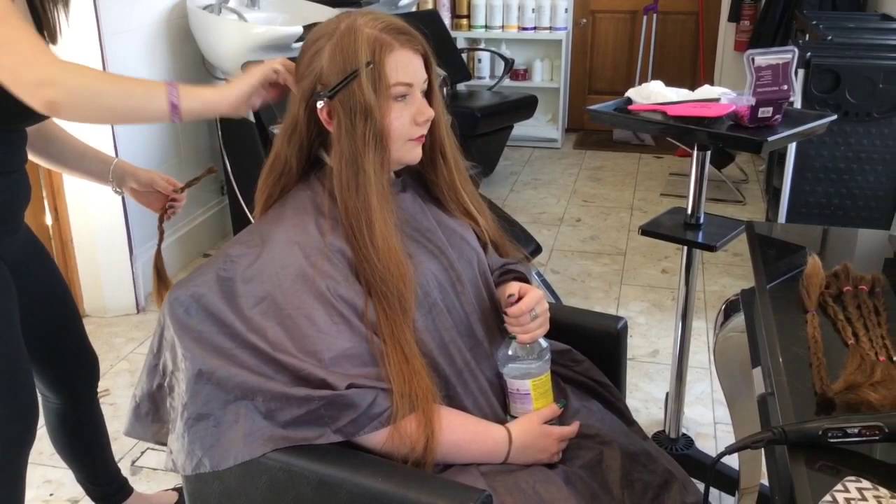16 INCHES HAIR CUT! Laura's haircut for the Little Princess Trust