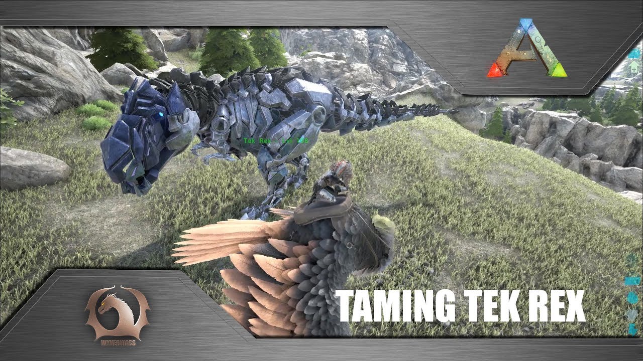 Ark Survival Evolved - Taming Tek Rex / How to tame wild Tek Rex (Ragnarok)