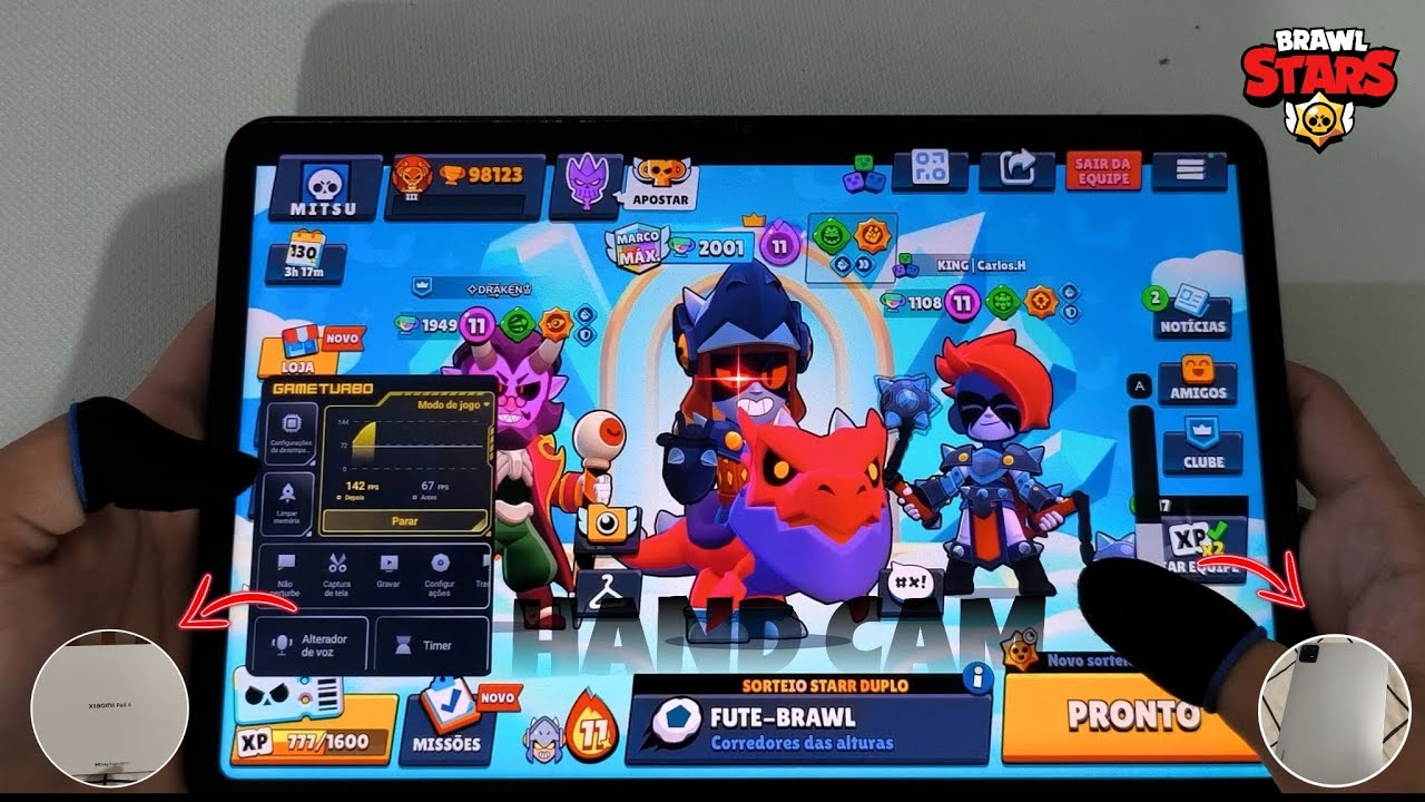 XIAOMI PAD 6 👑 DRACO +2000 🏆 144 FPS 🔥 | Hand Cam | Brawl Stars