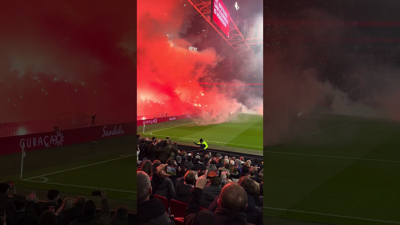 Massive Pyro Ajax - FC Groningen 30-11-2025 F-Side