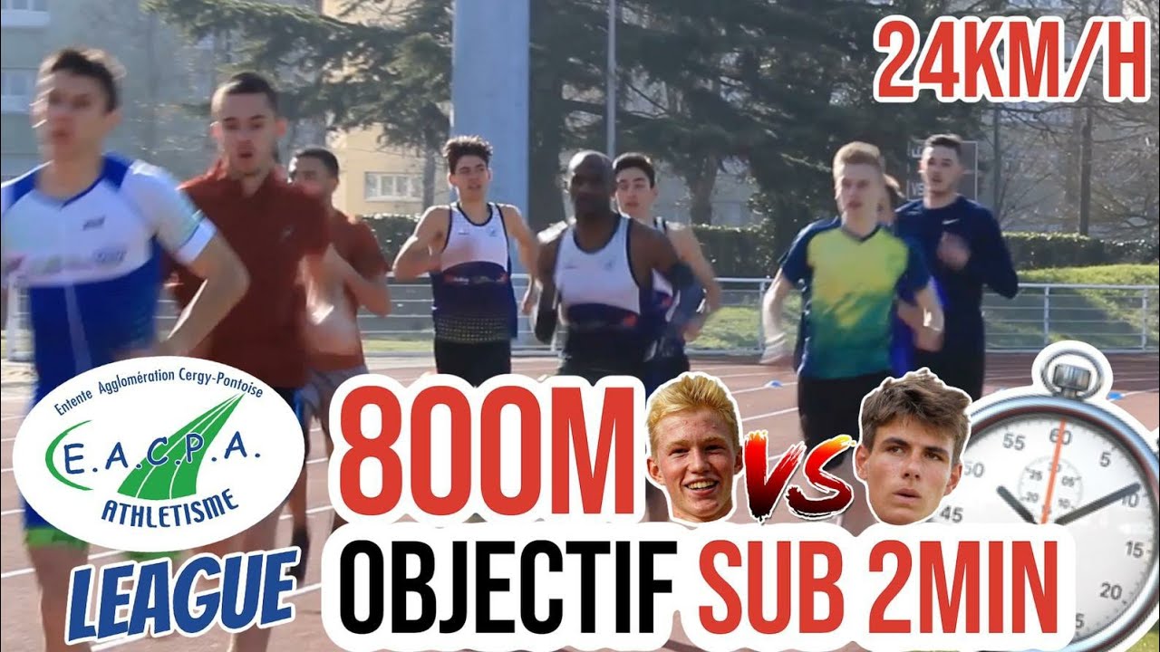 800m sur piste - Objectif -2min - A Bloc ! +Préparation (Séance Spé 800m) - Baptiste VS Lucas + 400m