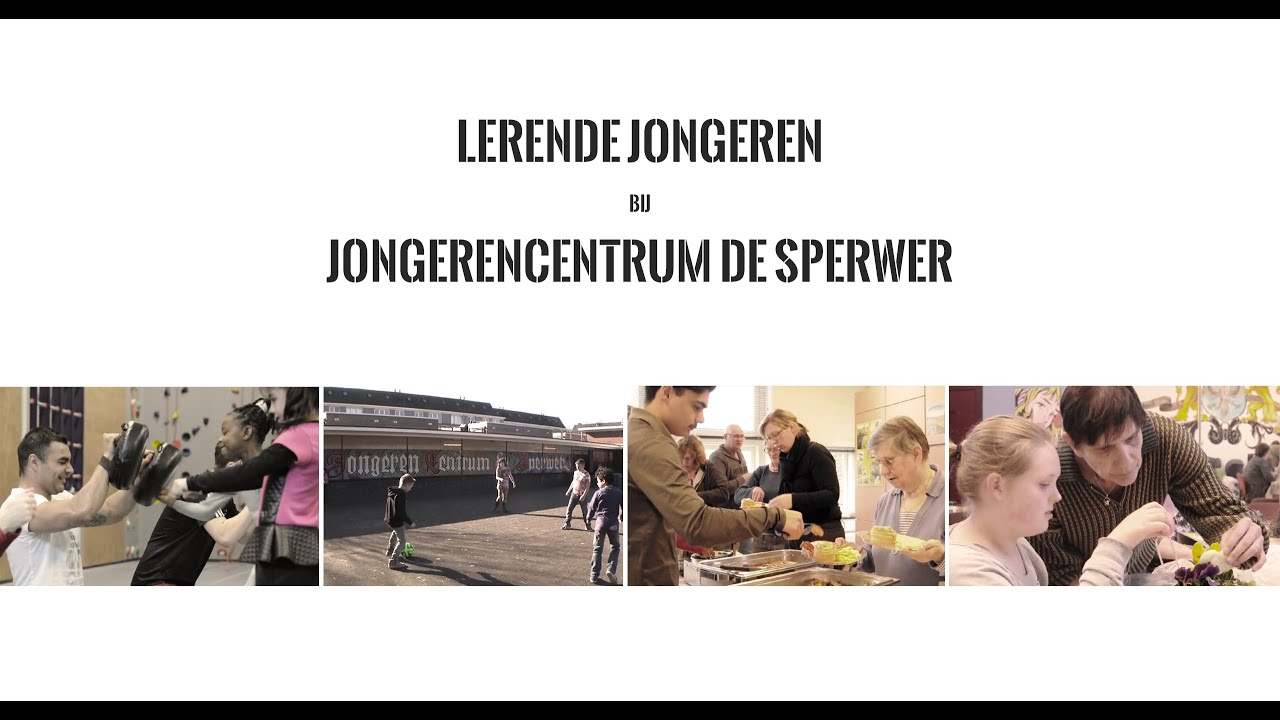 Lerende jongeren bij jongerencentrum de Sperwer Geitenkamp