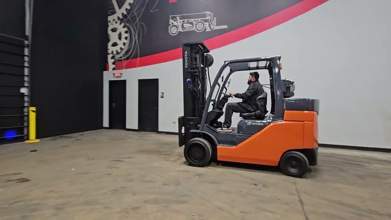 2017 TOYOTA 8FGC55U-PRS 12,000 LBS CUSHION LPG FORKLIFT STK 16660