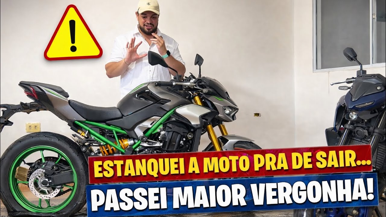 A vergonha que passei tentando sair bonito com minha Z900