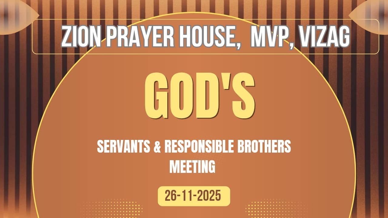 GODS SERVANTS MEETING  @ ZION PRAYER HOUSE MVP