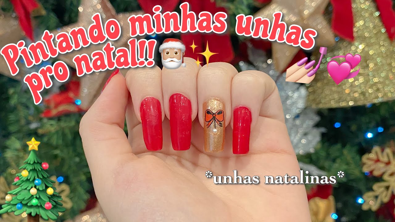 PINTANDO MINHAS UNHAS PRO NATAL!! 🎅🏼🎄 *unhas natalinas*💅🏻💞 |Iris Carvalho Costa