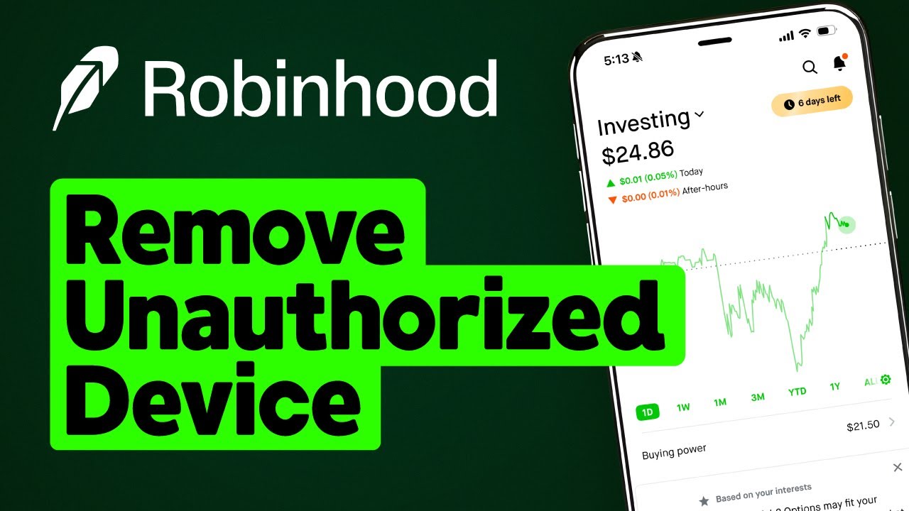 How to Remove Unauthorized Device on Robinhood