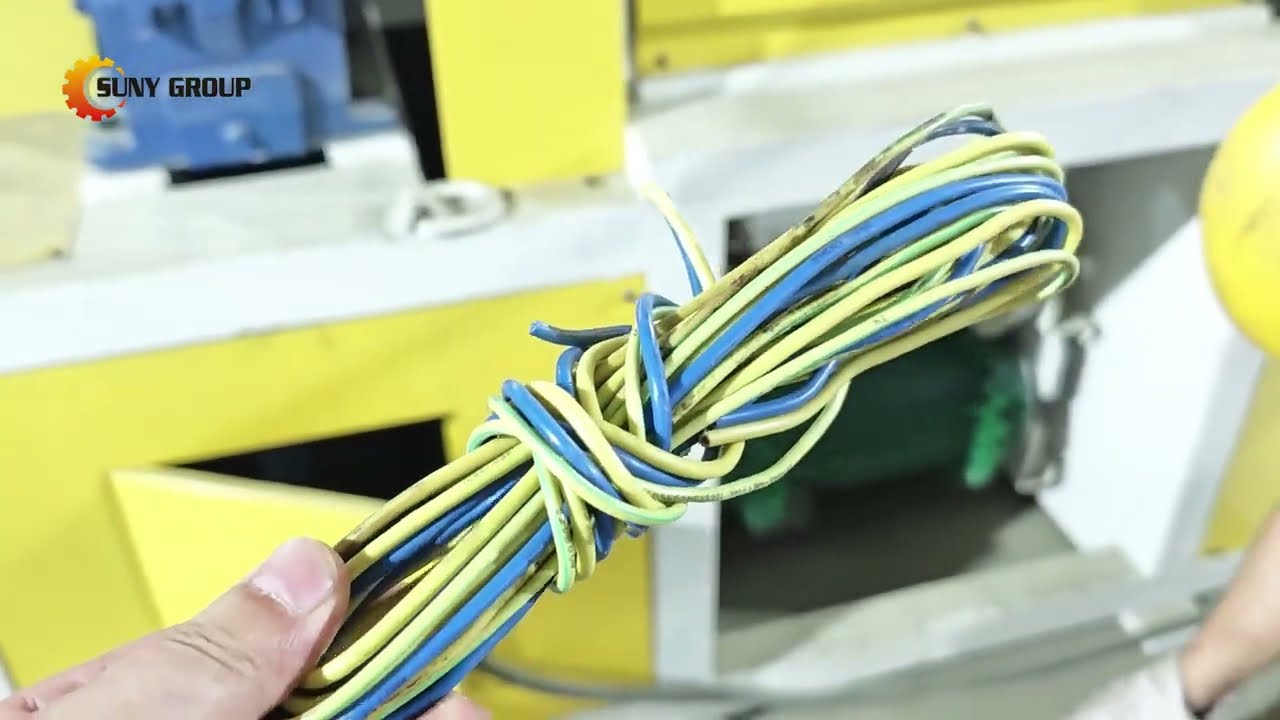 300kg/h Cable Wire Recycling Line | With Optional Shredder & Magnetic Separator