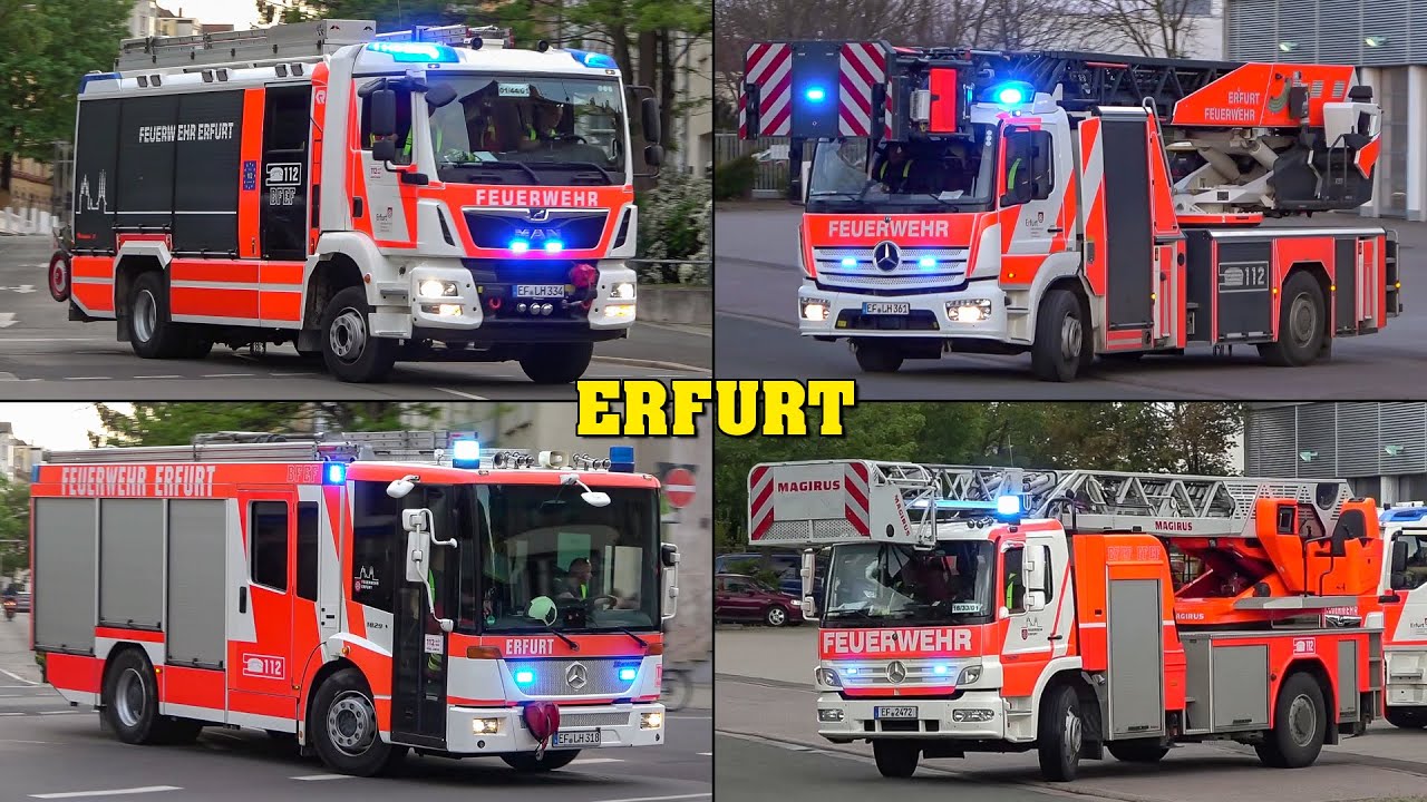 [BULLHORN | FOLGEEINSATZ] - Feuerwehr ERFURT | Einsatzfahrten BEIDER WACHEN BF, FF & mehr!