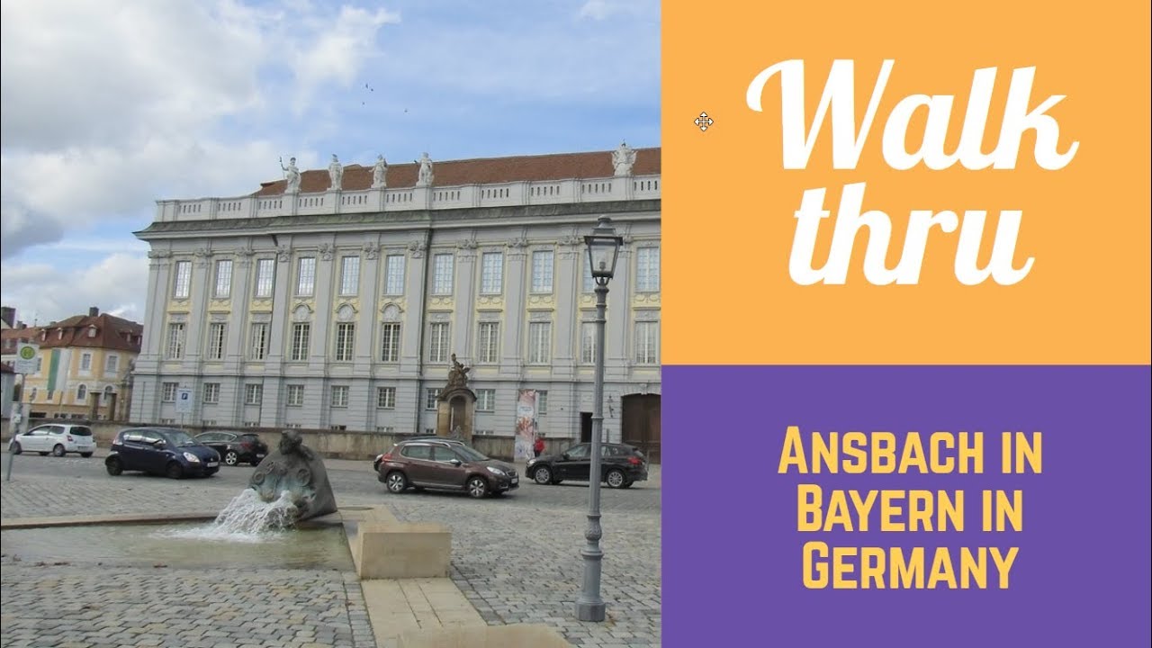 Walking through: Ansbach in Bayern in GERMANY