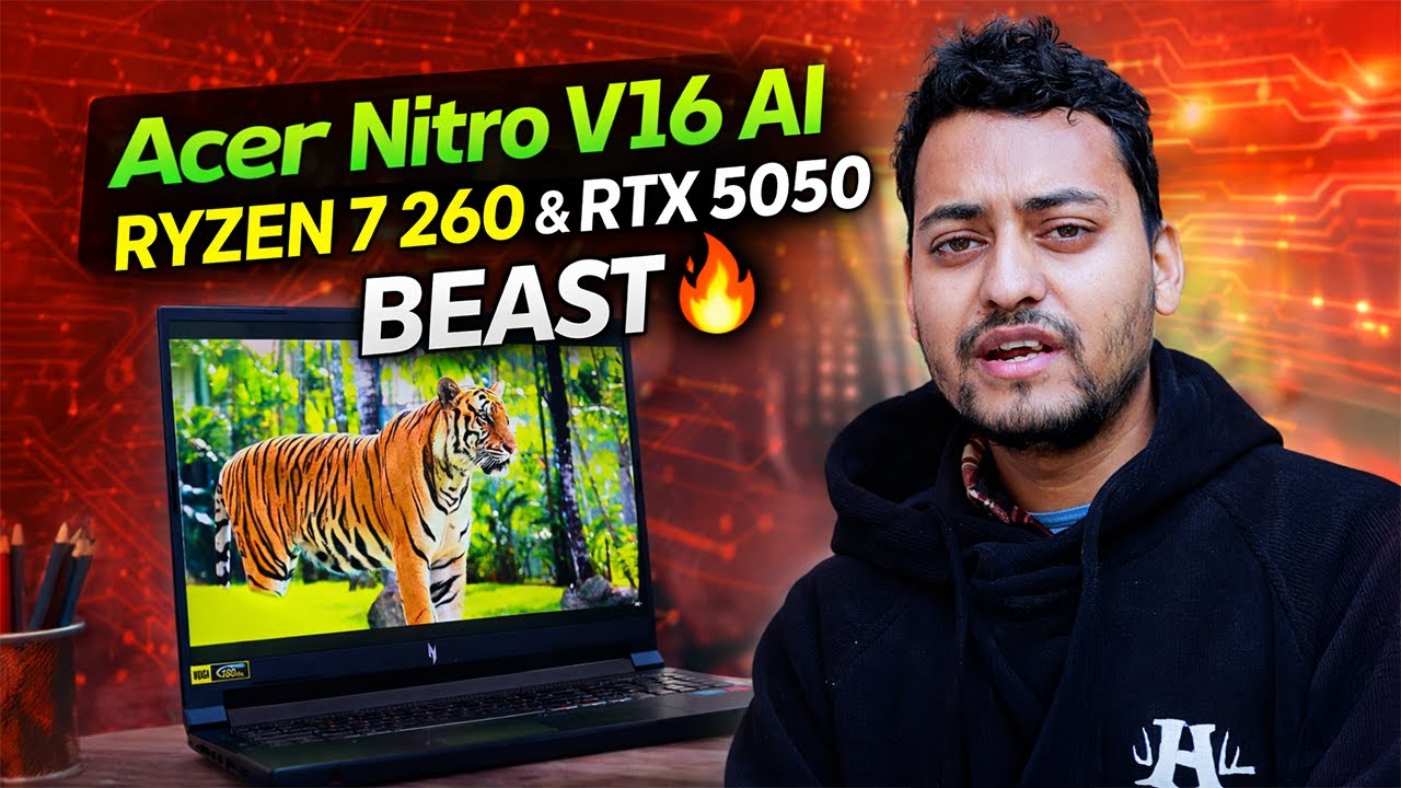 Acer Nitro V16 AI Ryzen 7 260 CPU + RTX 5050 Unboxing in Nepal | Available at Computer Durbar