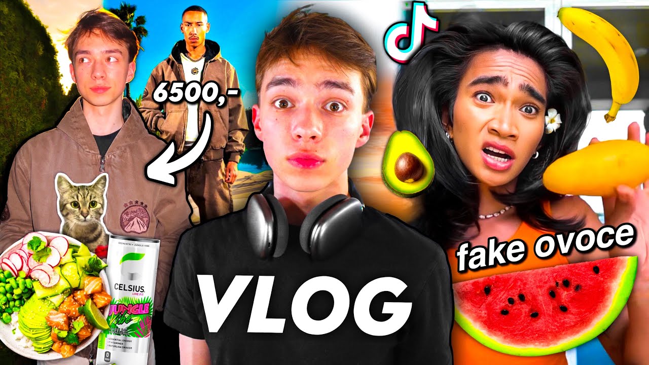 VLOG: Fake Ovoce z USA, HAUL, Můj Fav Snack, TADEAS.CO objednávky, Celsius, Mango, Tate McRae Merch!