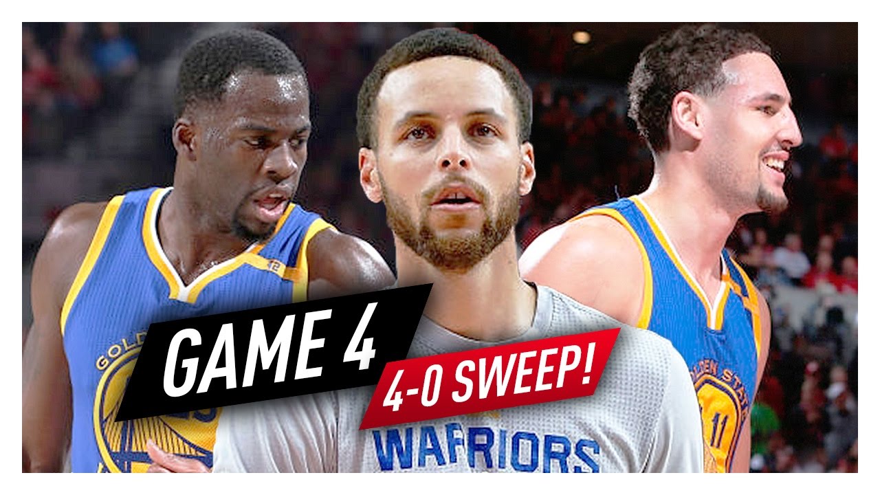 Stephen Curry, Klay Thompson & Draymond Green Game 4 Highlights vs Blazers 2017 Playoffs - SWEEP!