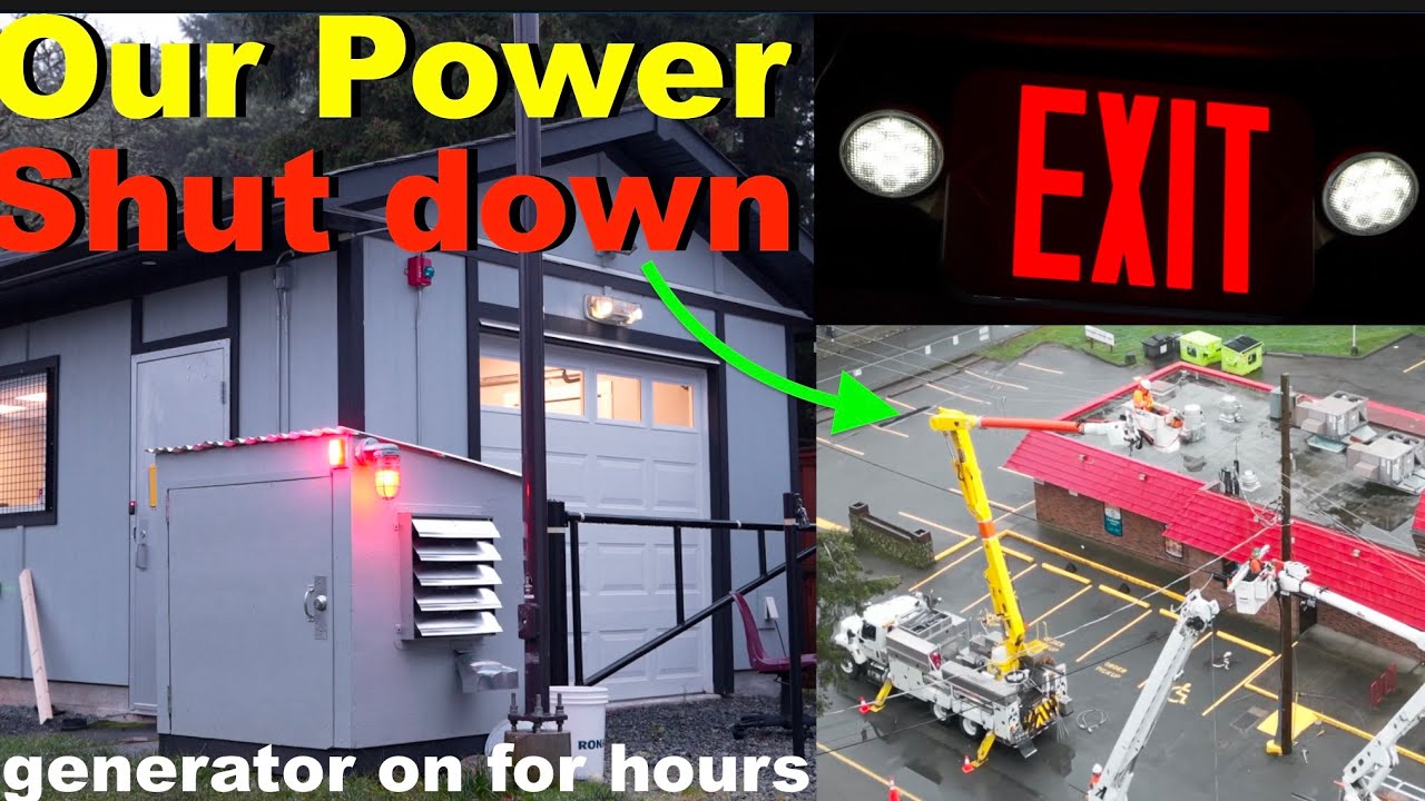 My Power Was Shut Off | Hours Without Power Running on Emergency Generator.