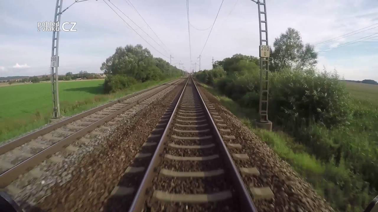 Olomouc - Horní Lideč/ POHLED NA TRAŤ Z ČELA SOUPRAVY/ HD KVALITA