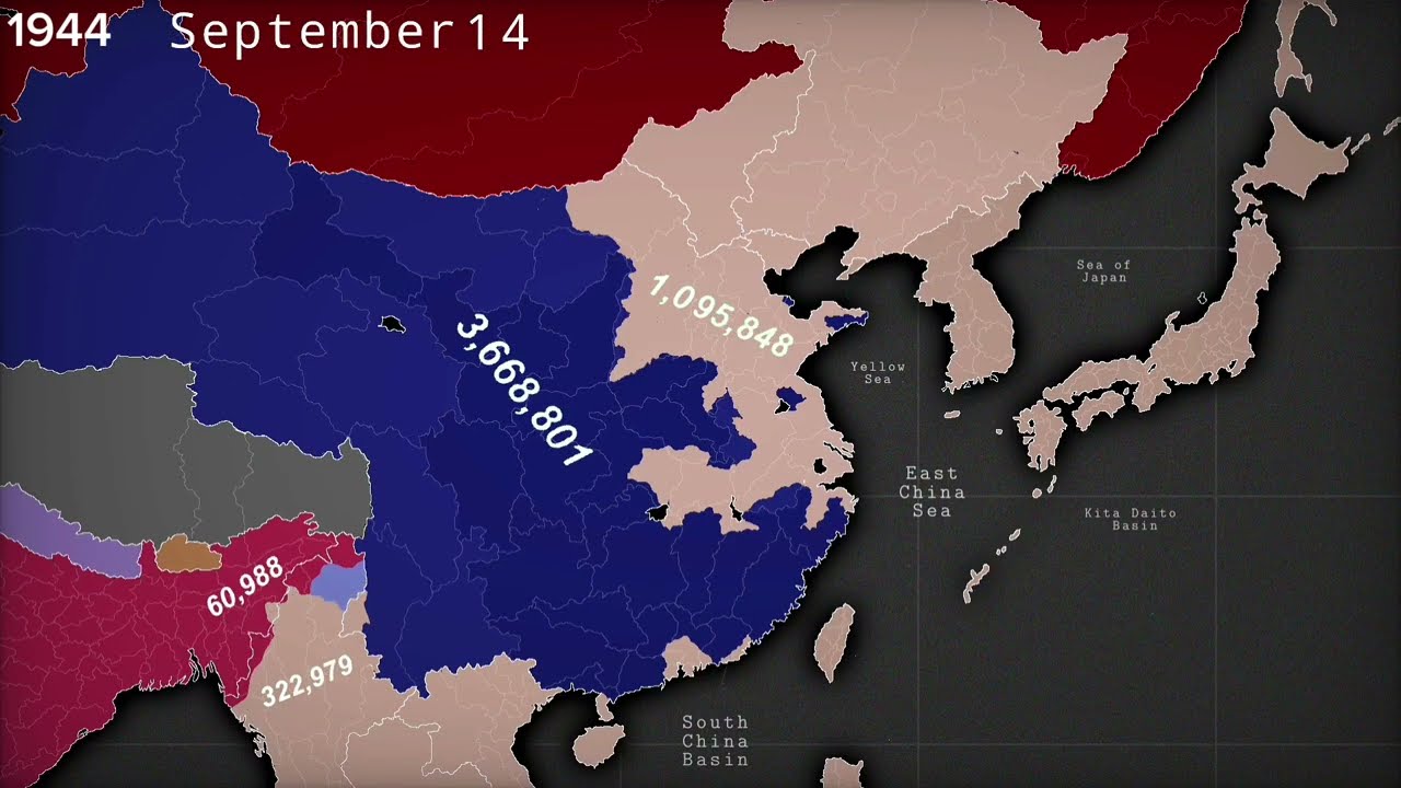 History of Asia Every 2 Weeks with Army Sizes