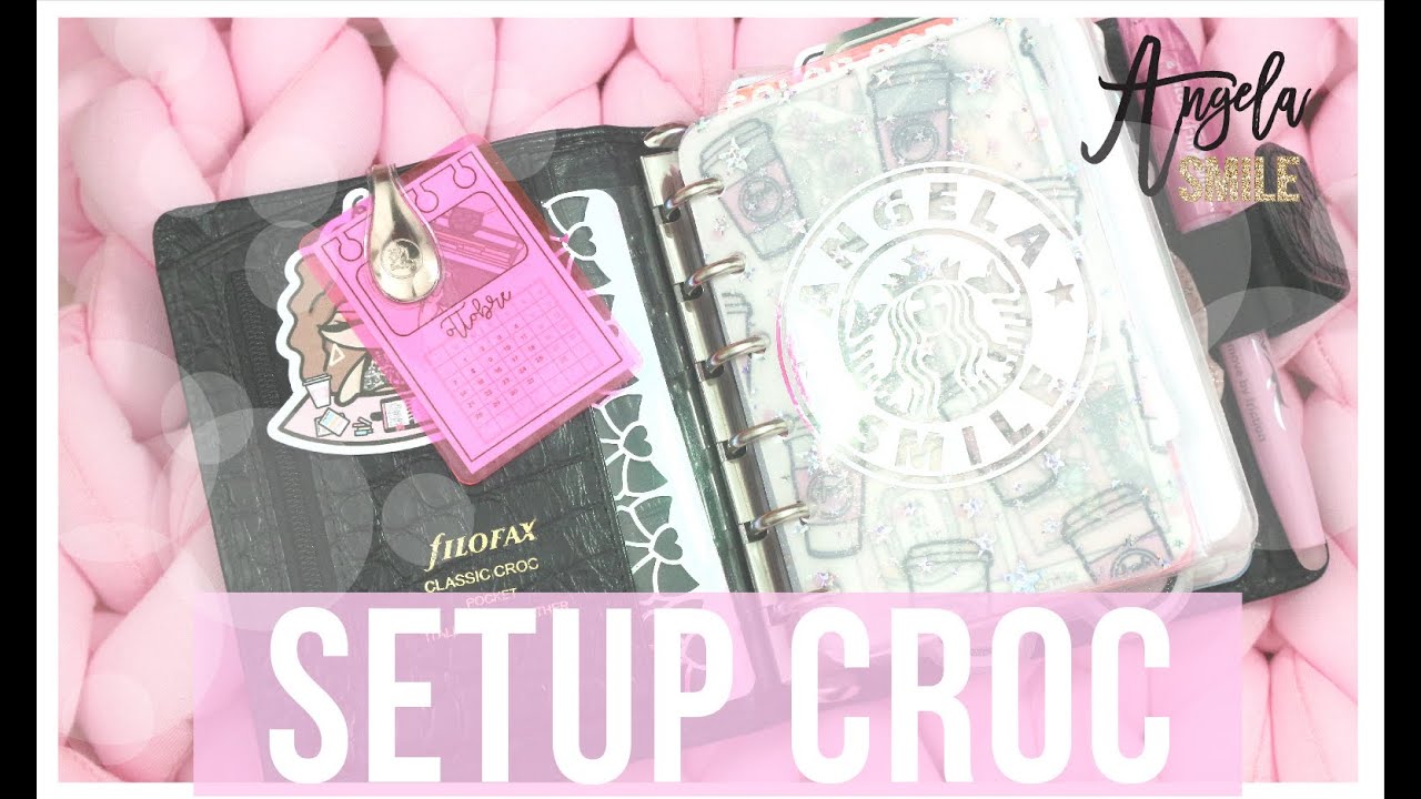 FILOFAX CROC SETUP | FLIP THROUGH ITA | ANGELA SMILE