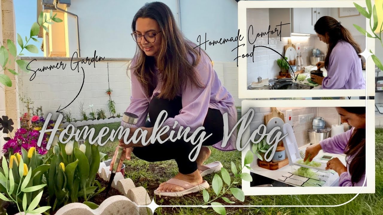 Indian Homemaking Vlog | Garden Makeover + Veg Thali 🍽️ | Summer Comfort Food
