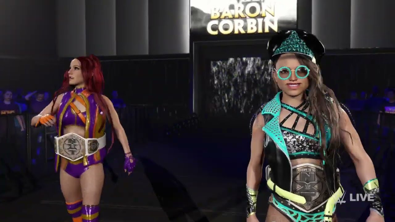 WWE 2K25 Gameplay - Nia & Lash vs. Rainey & Hayley - NXT Women's Tag Team Championship Match