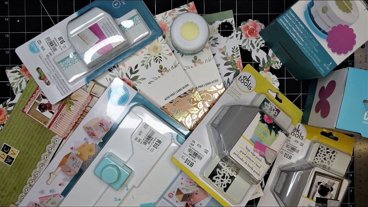 Huge Crafty Tuesday Morning Haul and Testing Out Some WRMK & EkTools Punches I Found There!