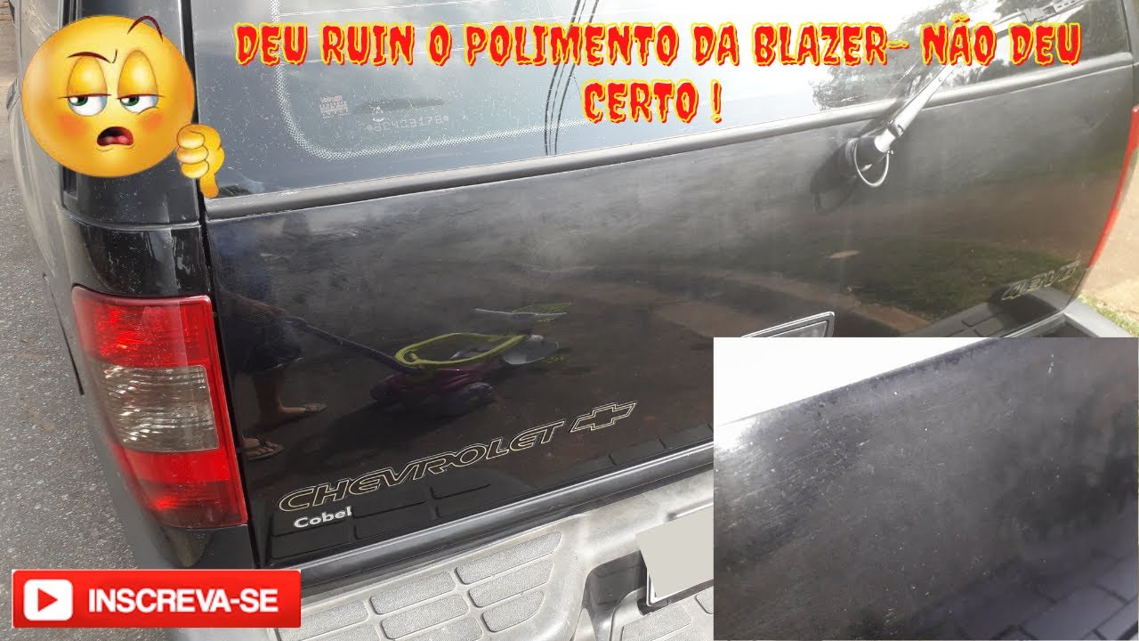 Blazer- tinta da tampa porta malas queimada, fosca ou sem brilho- Parte 1