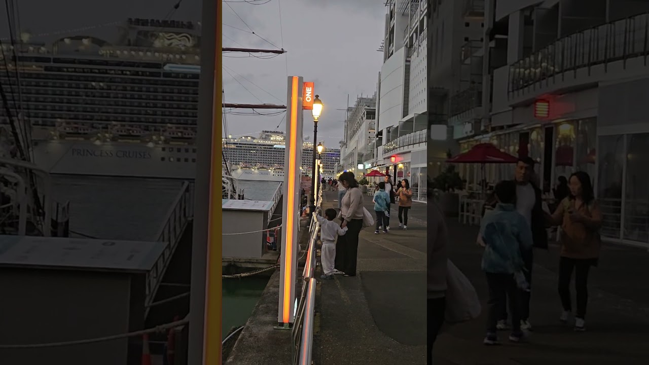 Auckland port. boat.