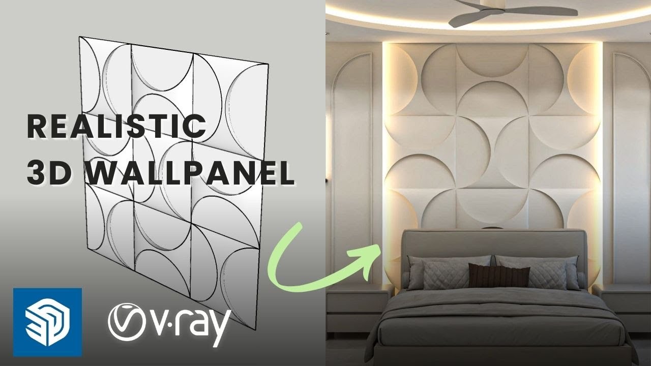 How To Make 3D Wall Panel | SketchupTutorial |