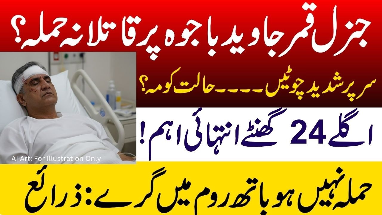 Breaking News|Former Army Chief injured after falling at home #GeneralBajwa #BajwaInjured