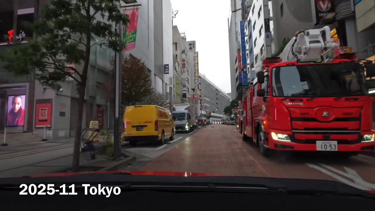 🚗☀️東京ドライブ  市ヶ谷 靖国通り 2025年11月 朝 #driving  #japan #tokyo #roadnoise #4K