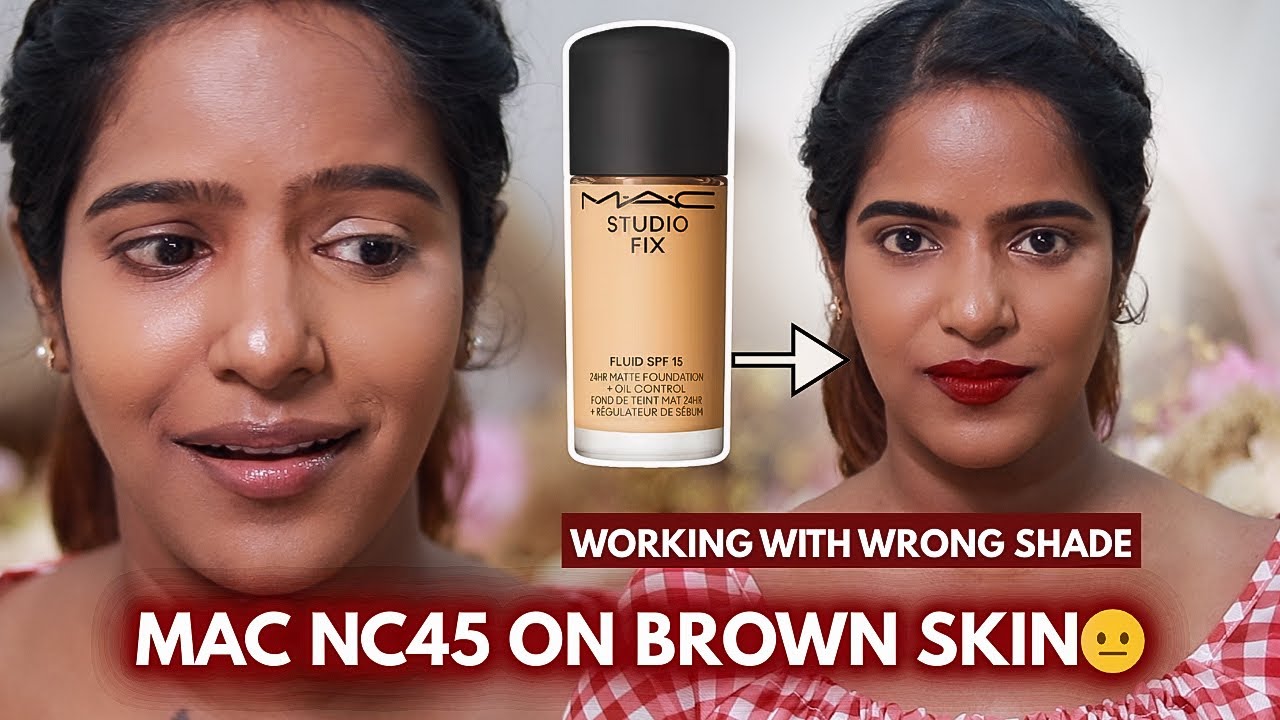MAC NC45 on brown skin😭?Makeup Tutorial with wrong shade!WATCH THIS😤