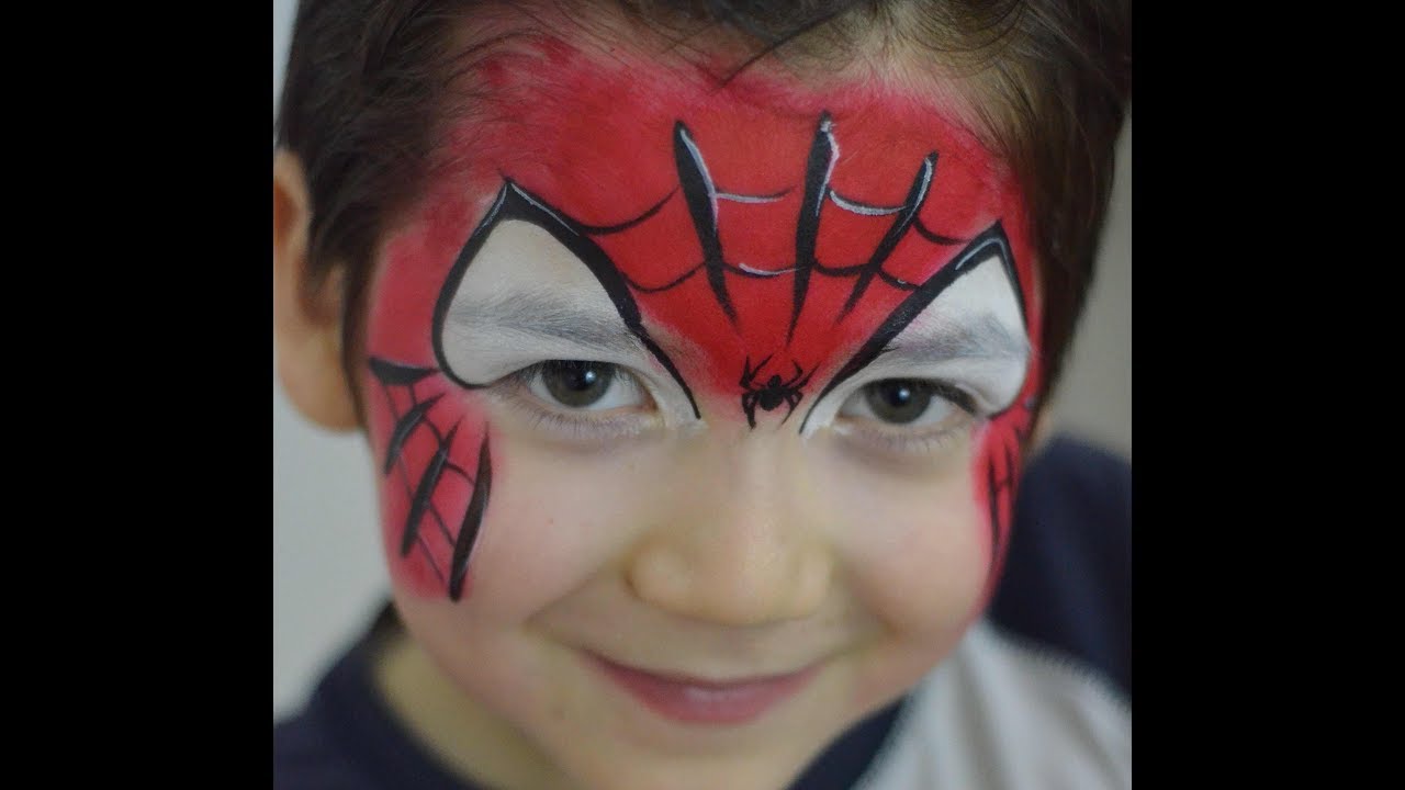 Pintacaritas Spiderman fácil