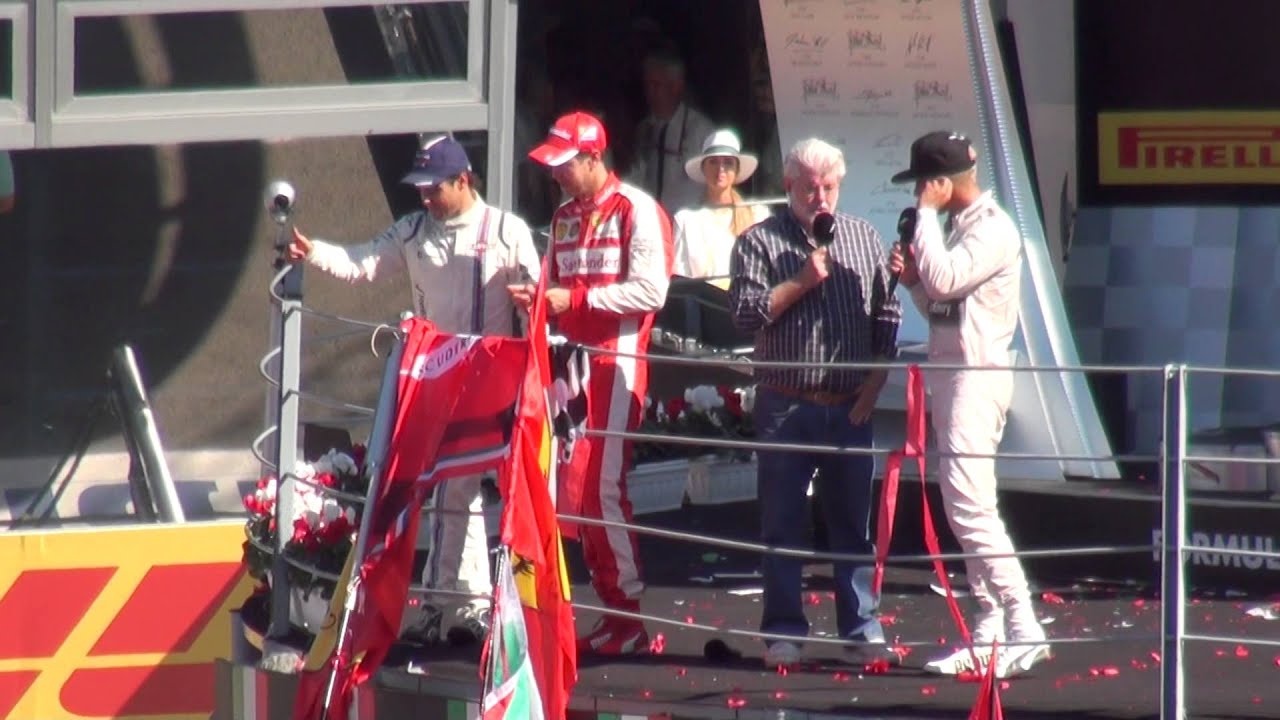 2015 Monza Race Podium - HAM, VET, MAS
