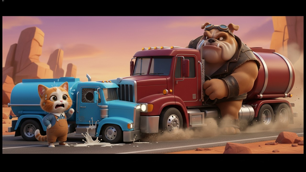 Cute Cat Tales: Kaka and the water tanker. - Building a Monster Truck!