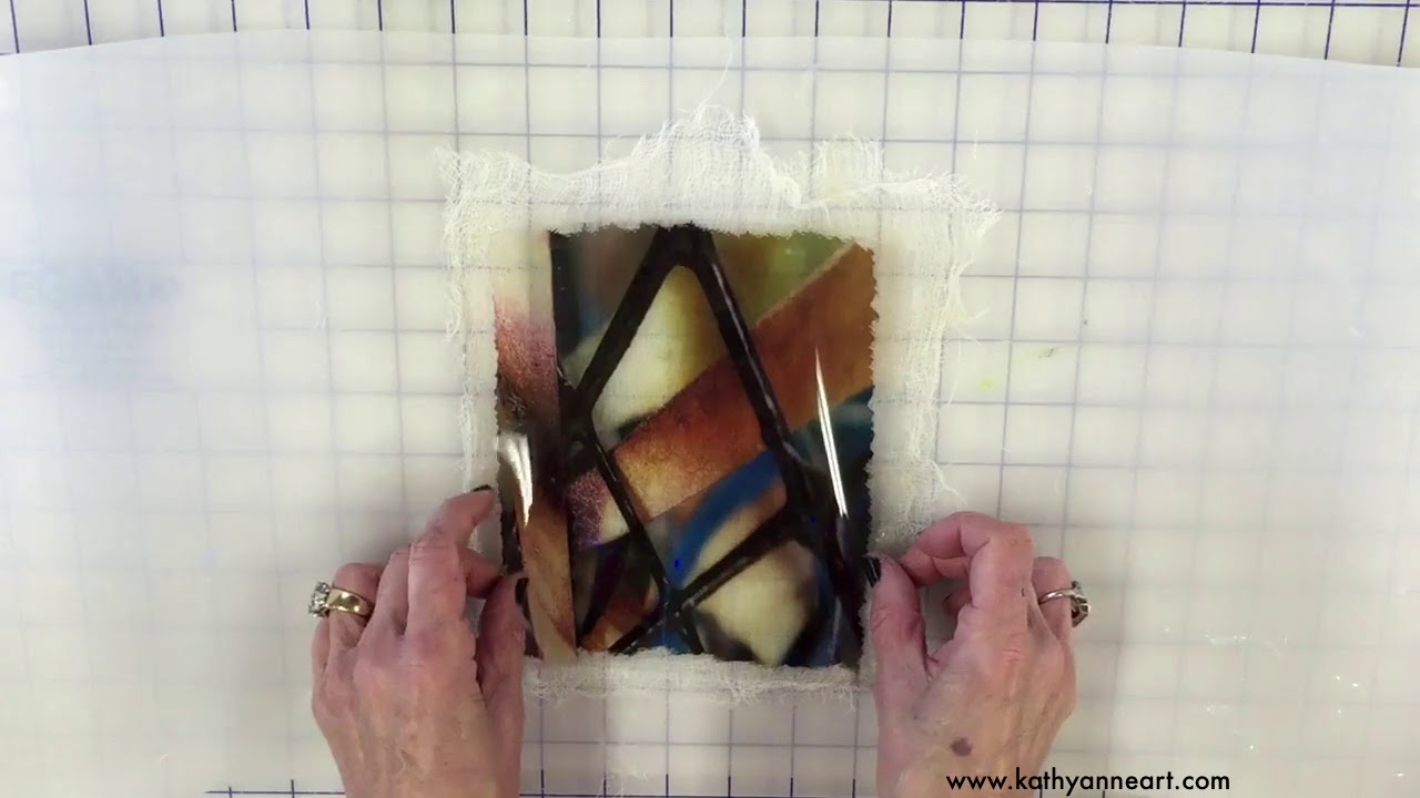 Cheesecloth Study with Transferiez Image Medium Transfer