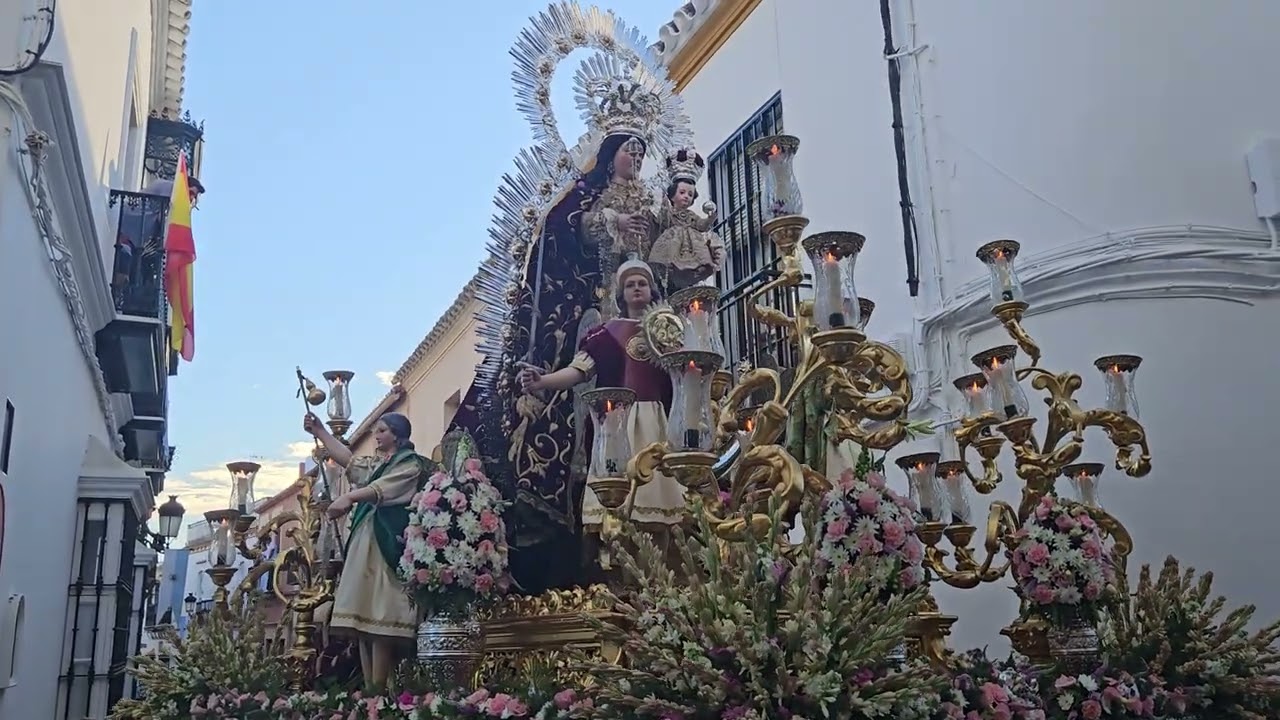 Virgen del Rosario, Patrona de Marchena entrando a calle Carrera - Marchena 2025