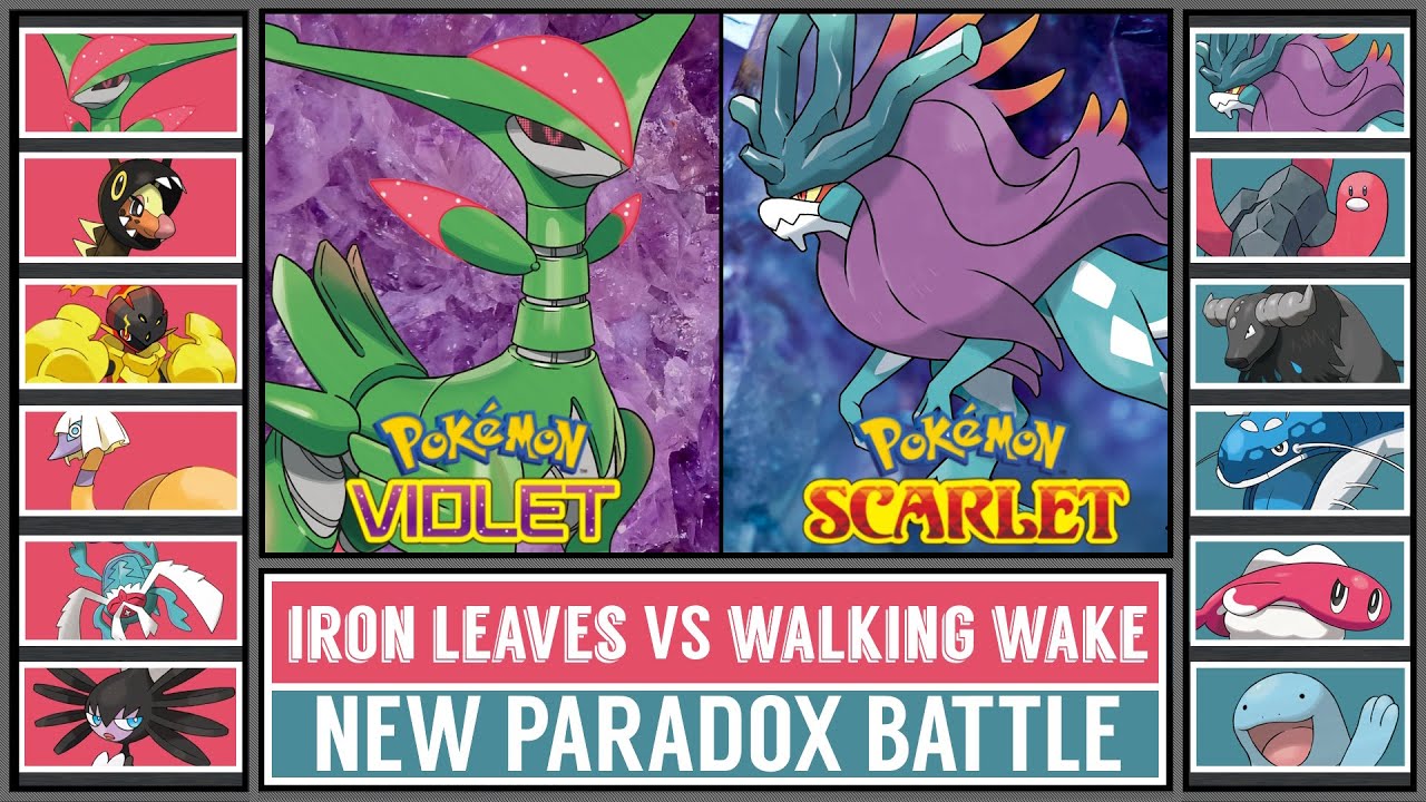 IRON LEAVES vs WALKING WAKE | New Paradox Battle [Pokémon Scarlet & Violet]