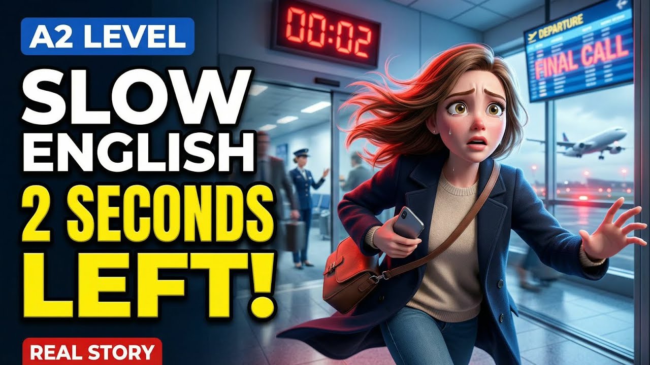 I Missed My Flight at the Airport… What Happened Next? | Learn English Through Story (A2)