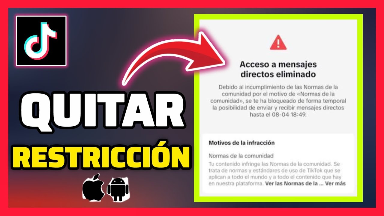 Cómo Quitar La Restricción O Bloqueo De Mensajes Directos En Tiktok!? 