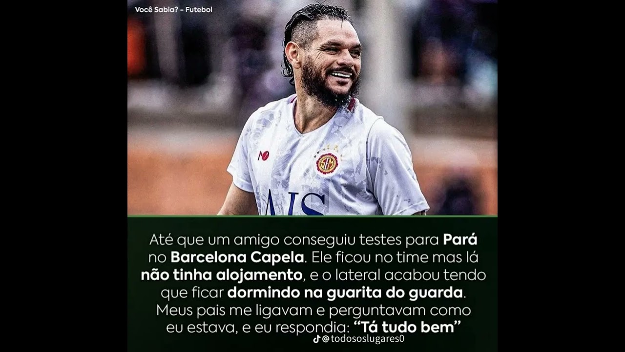 A hist&oacute;ria do jogador @Par&aacute; @flamengo @santos @gremio