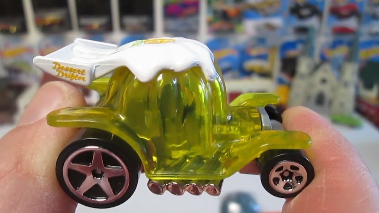 Dessert Drifter 2024 Hot Wheels Toy Fantasy Car Unboxing Review HW Fast Foodie Series Yellow Gelatin