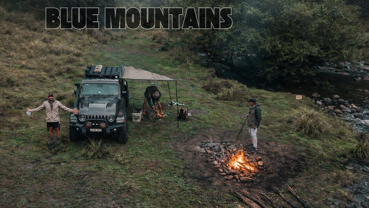 Trout Fishing the Blue Mountains in Torrential Rain | Campfire Survival