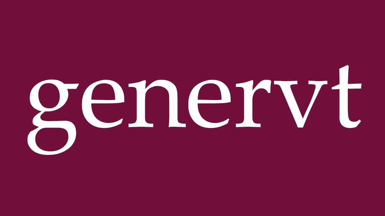 How to Pronounce ''genervt'' (annoyed) Correctly in German