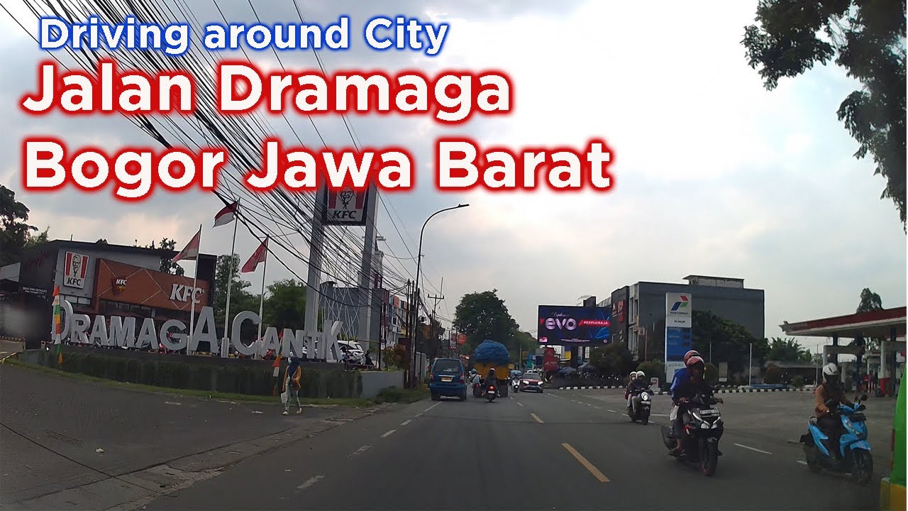 Jalan Dramaga Bogor Jawa Barat - Driving around City