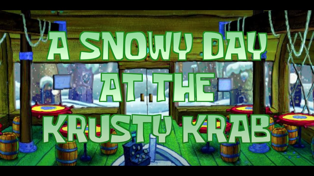 A Snowy Day at the Krusty Krab (Krusty Krab Winter Ambiance)